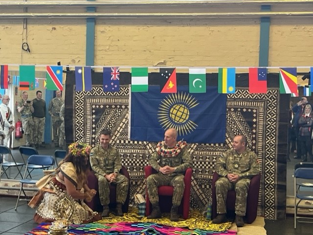 WrvsServWelfare's tweet photo. Yesterday Fiona and Mark attended an event hosted at @ArmyAirCorps Middle Wallop where they savoured cuisines from across the Commonwealth. The occasion featured performances by local Morris dancers and a traditional Fijian dance. Excellent networking opportunity for #WRVS https://t.co/apaN1i6iQJ