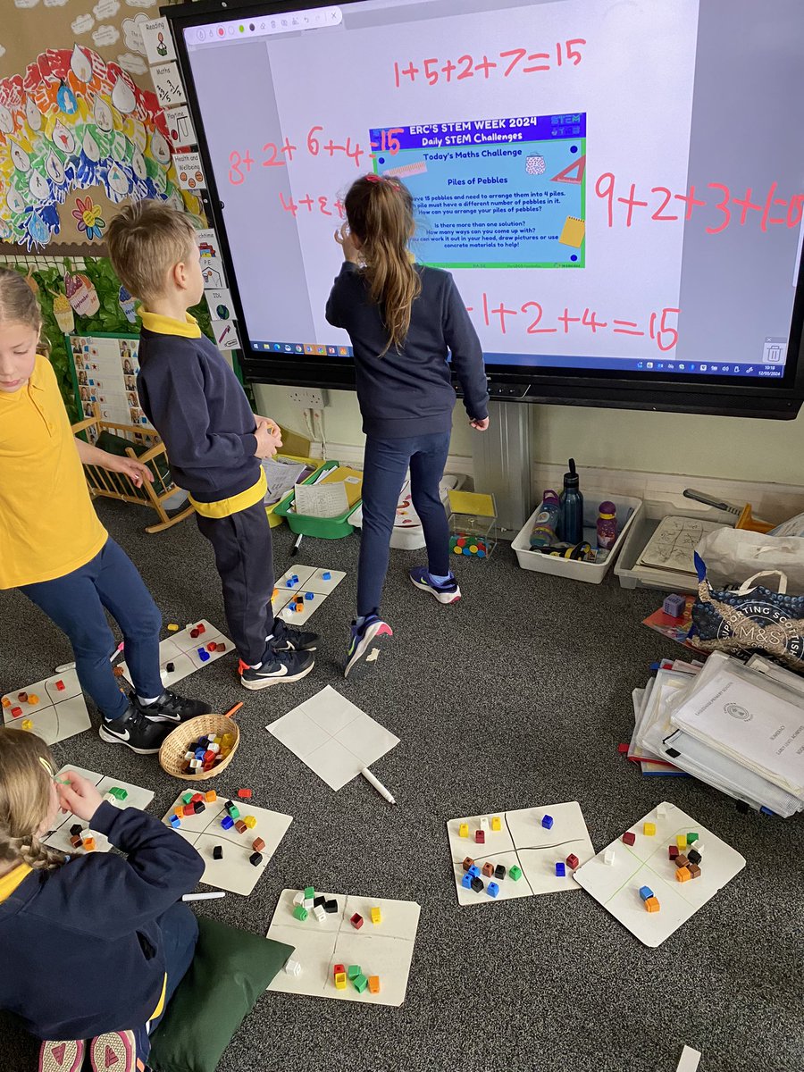 EagleshamPS's tweet photo. P2.1 have been very busy solving the daily maths challenge. @ERC_STEM @EastRenNandM #EPSSTEM #EPSNumeracy https://t.co/1UvvGPgaKd