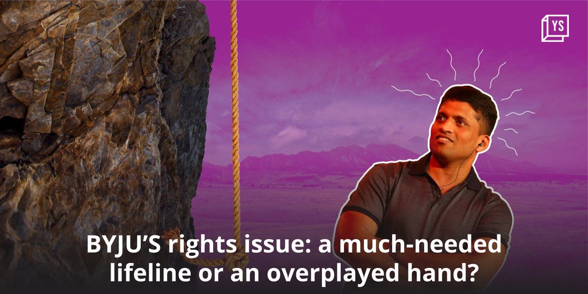 Is BYJU’S rights issue a lifeline or an overplayed hand?

Ahead of a hearing at the Karnataka High Court, we piece together the events leading to the investor lawsuits against BYJU'S and the potential ramifications of the rights issue.

Superbly edited by: <a href="/jarshadnk/">Jarshad NK</a>