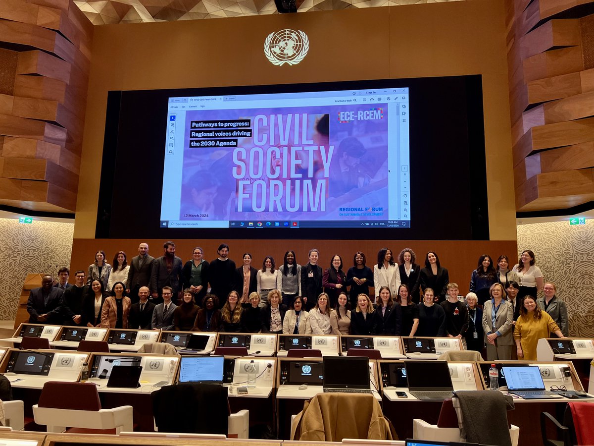 🌍 This week, we're in @UNGeneva for @UNECE #2024RFSD, the UN's vital platform for policy debate, sharing best practices, and peer learning on SDG implementation! Kicked off with the Civil Society Forum 2024, where regional voices meet to shape 2030 and build solidarity 🌟
