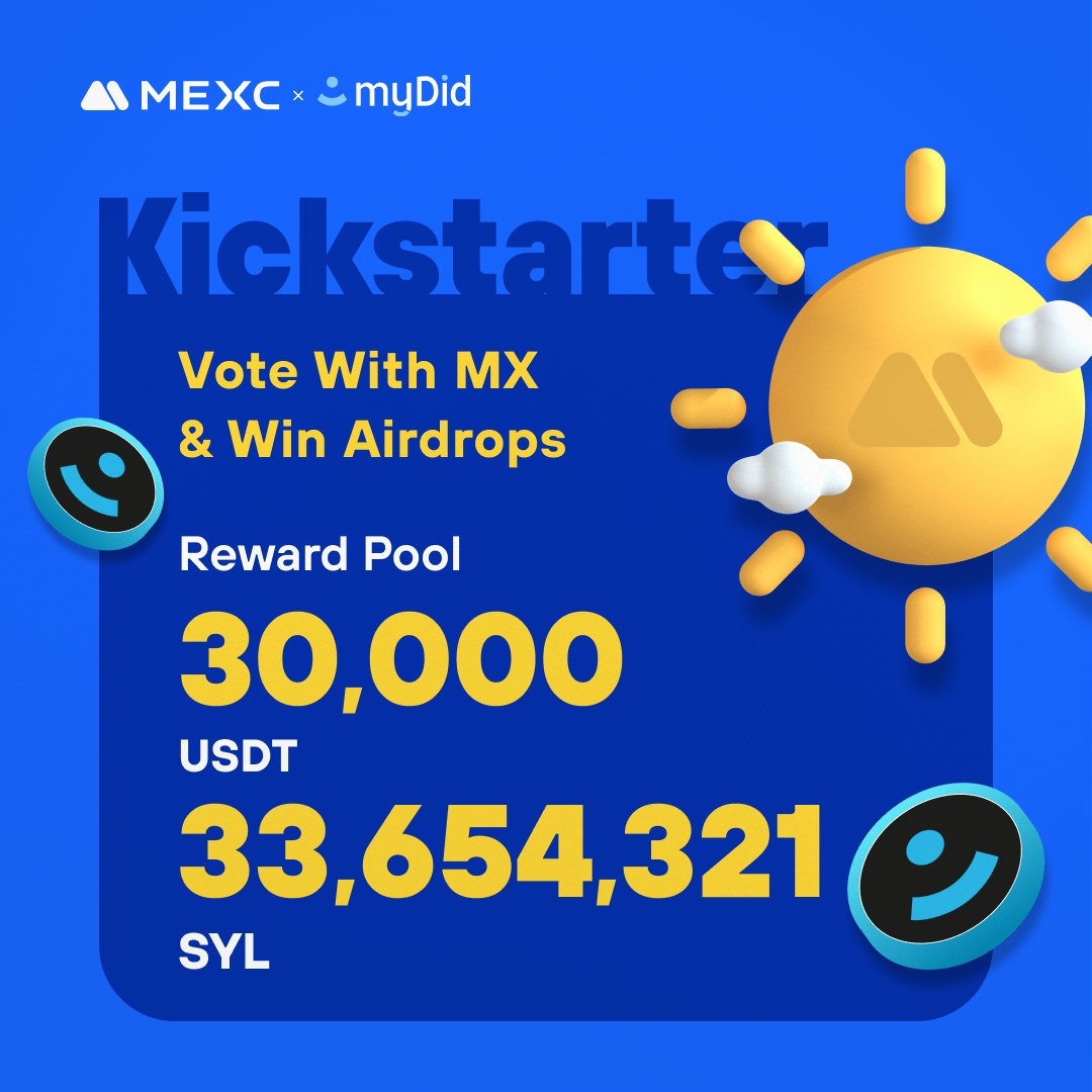 MEXC_Official's tweet image. .@myDid_En, a project that provides decentralized identity Web3-based solutions to manage your communities, is coming to #MEXCKickstarter 🚀 

🗳Vote with $MX to share massive airdrops 
📈 $SYL/USDT Trading: 2024-03-13 13:00 (UTC)  

Details: mexc.com/support/articl…