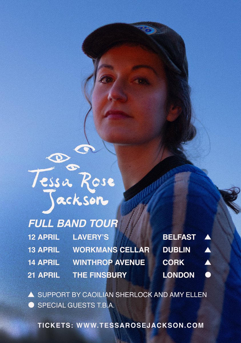 London show on 21 April just announced! Sunday funday, full band whoop. Free entry too, bring a friend, come hang out with us. RSVP: tessarosejackson.com/tour