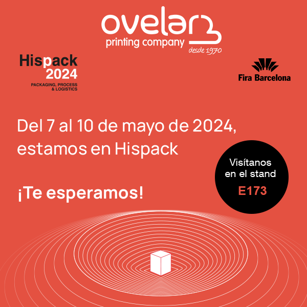 ovelar_sa's tweet photo. ¡Un año más estaremos presentes en #Hispack2024! Del 7 al 10 de mayo te esperamos en el pabellón 2, stand E173, exponiendo nuestros espectaculares acabados. Metalizados, plata, oro, brillos y mates, tintas especiales,todos ellos de la más alta calidad. #sleeves #packaging #OVELAR https://t.co/idRtPGhzsn