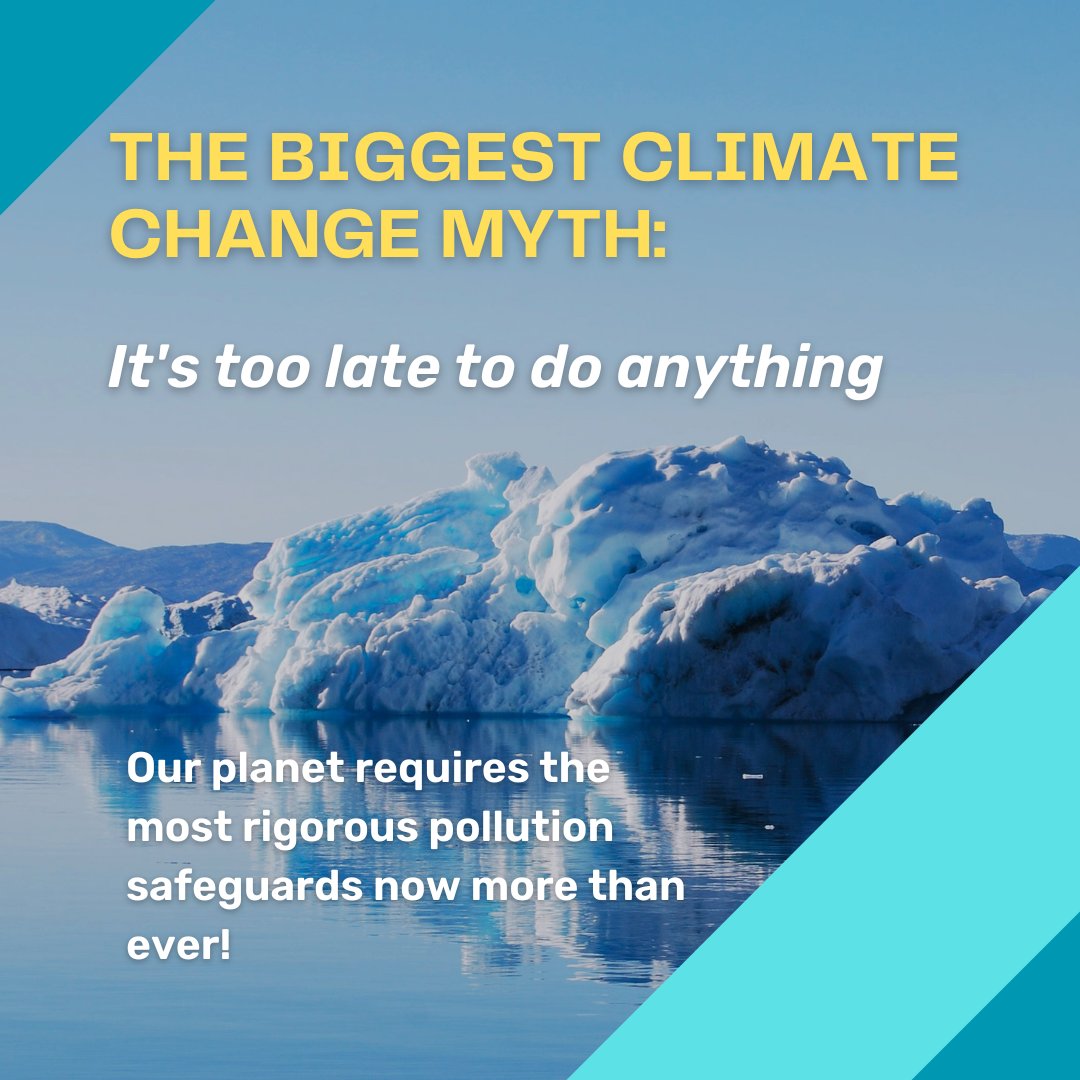 🌍💪 Debunking the #ClimateChange myth: It's NOT too late to make a difference! Our planet urgently needs us to adopt rigorous pollution safeguards NOW. Every action counts in our fight for a sustainable future.🌱✊ #ActNow #Sustainability