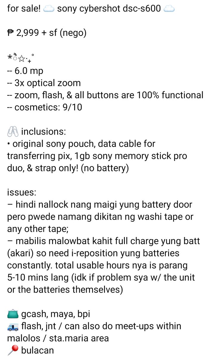 renjunlemon's tweet photo. up! repriced for ₱2,499 

🏷️ wts lfb ph digicam https://t.co/JwJrQD5aKK