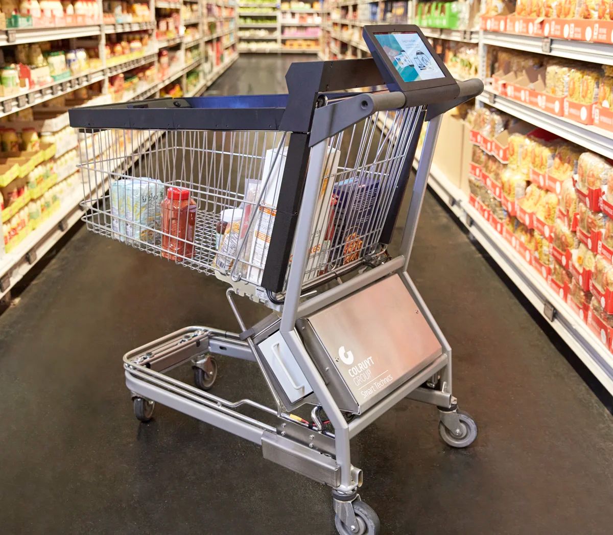 En Belgique, <a href="/colruytgroup/">Colruyt Group</a> teste un chariot de courses intelligent.
lineaires.com/la-distributio…