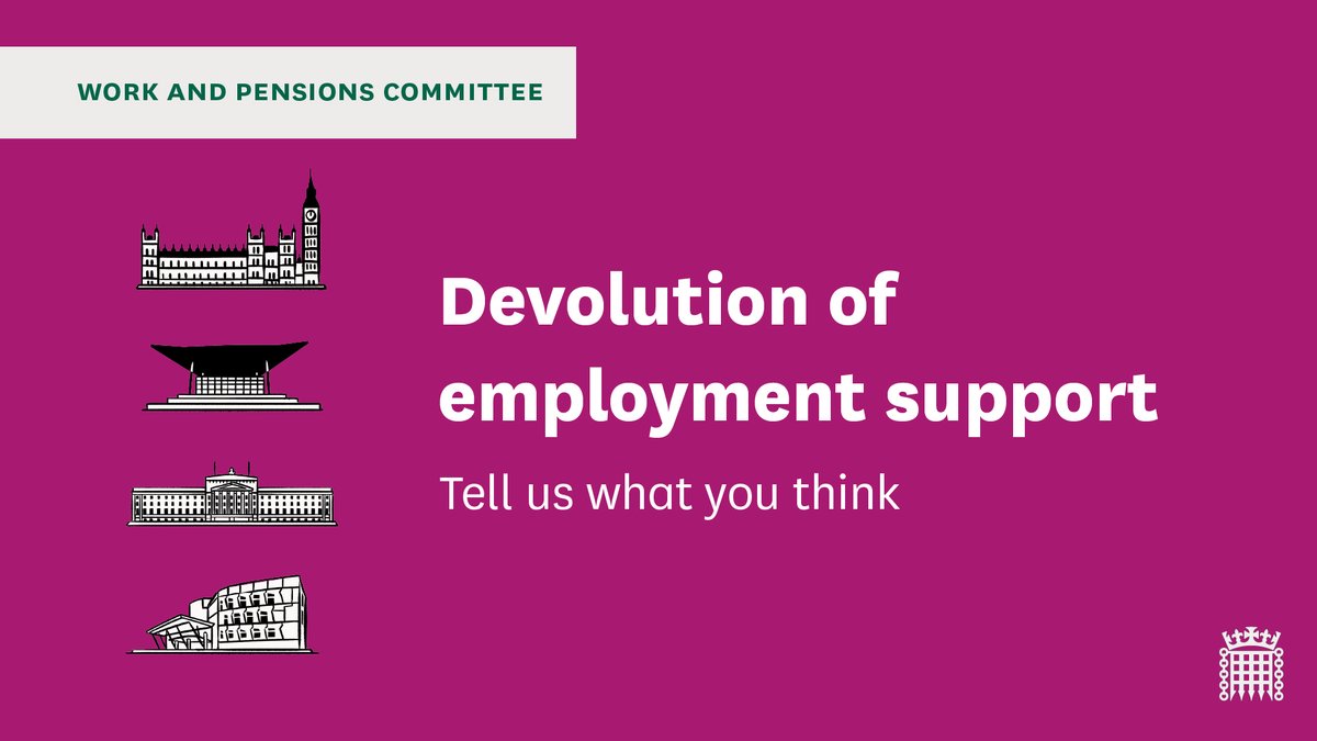 🚀 Last week we launched an inquiry into Devolution of employment support. ❓ Find out more about the inquiry here - committees.parliament.uk/committee/164/… ⏳ The deadline for submissions is Monday 8 April.