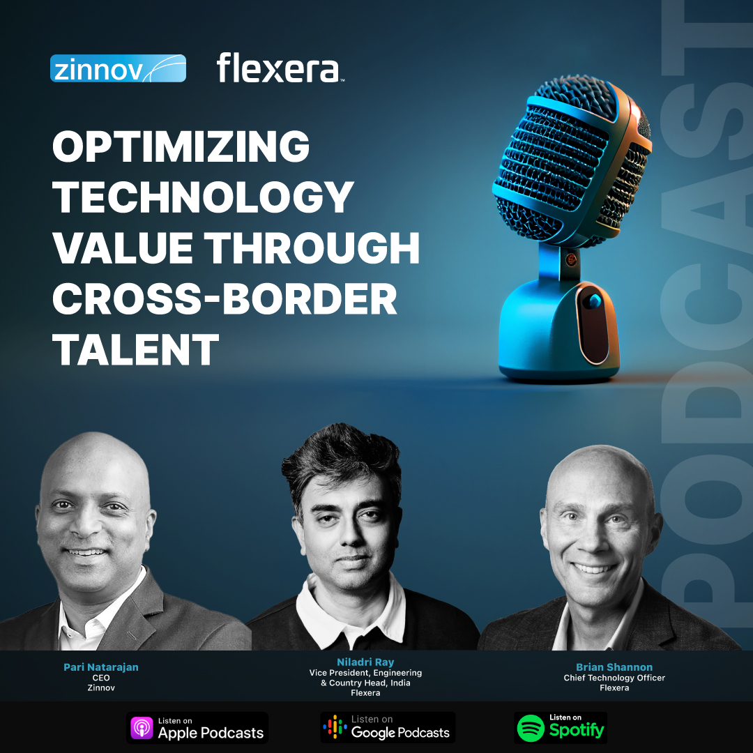 🎙️ Dive into the latest #ZinnovPodcast where Brian Shannon, Flexera CTO, & Niladri Ray, VP at Flexera, join CEO of Zinnov, Pari Natarajan to explore the evolving IT landscape. Learn how #globaltalent enhances #tech value in our digital era. Tune in: bit.ly/43uDgxH