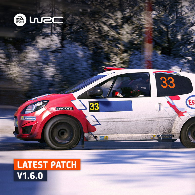 EASPORTSWRC's tweet photo. The v1.6.0 update to #EASPORTSWRC is beginning to roll out across all platforms.

📙 Patch notes: https://t.co/4oxxANuI1x