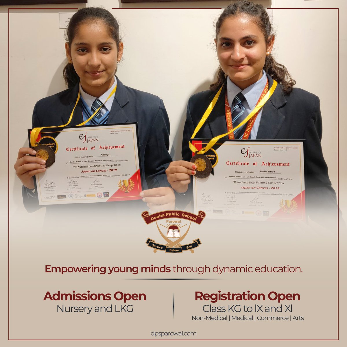 dpsparowal_'s tweet image. We inspire and engage young minds through an innovative and comprehensive curriculum that fosters an unyielding thirst for knowledge and a commitment to service🎓

#AdmissionsOpen #CreativeLearning #LiberalEducation #DoabaPublicSchool #SchoolInParowal #Education #School