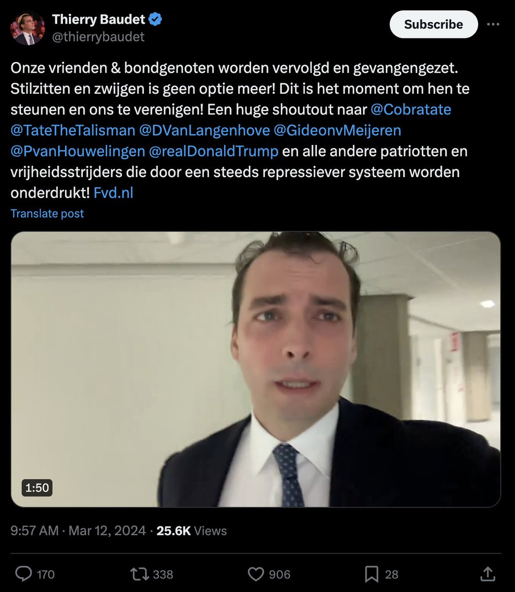 Voor alle apologeten die vandaag willen meejanken.
This is the company you keep:
