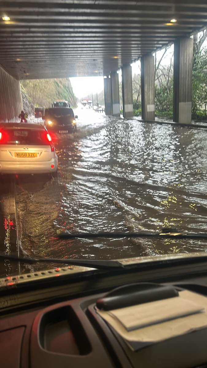 Shocking photos coming out of the Portway in Bristol today where the tide continues to rise amid heavy rainfall