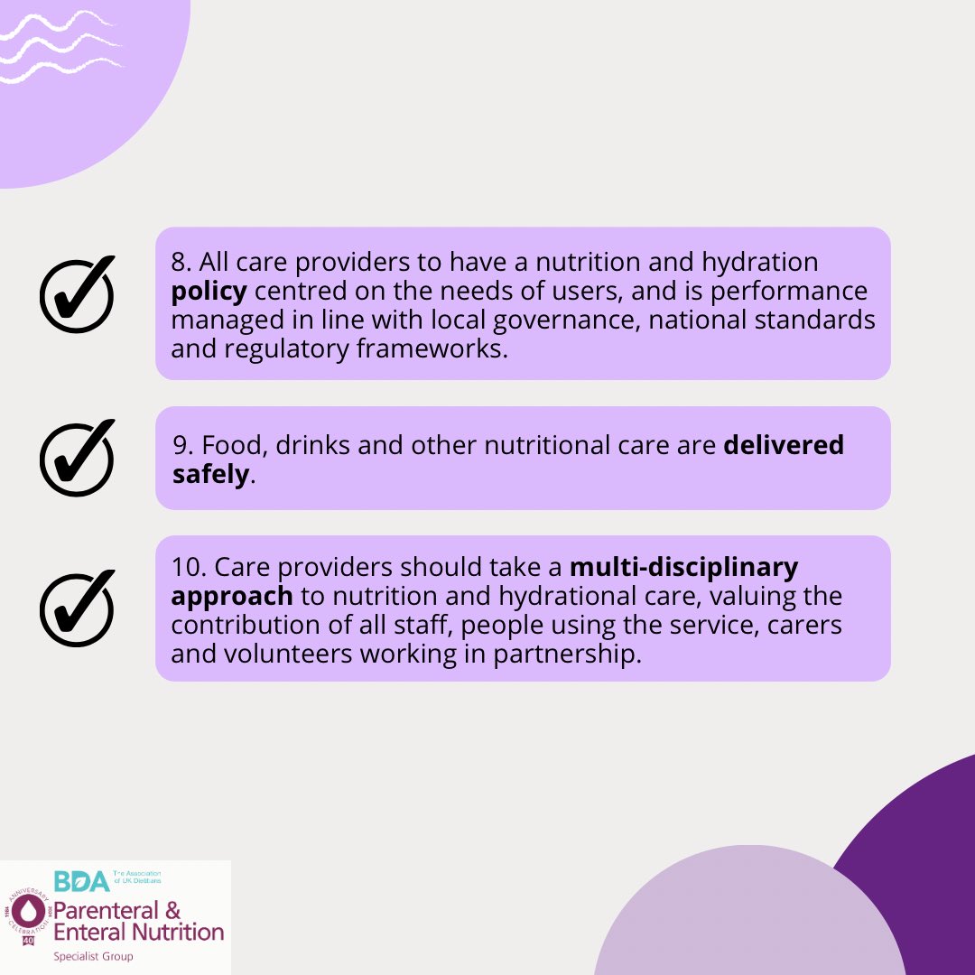 #nutritionandhydrationweek2024 The 10 Key Characteristics of Good Nutrition and Hydration Care were developed by NHS England to highlight things that must be done to ensure good nutrition and hydration in hospitals and the wider community. #NHWeek @bda_dietitians @nhsengland