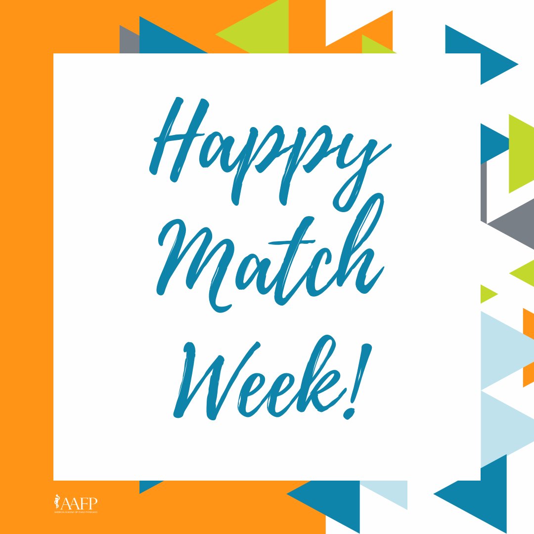 Good luck to everyone going through #MatchWeek! Just a reminder that the @aafp is here to help you with resources, tools, & guides to support you every step of the way. We're so proud of what you’ve accomplished! aafp.org/students-resid…
