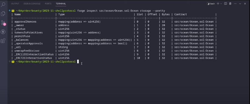 01xcoder's tweet photo. How to inspect storage variable in a smart contract using foundry
command :
forge inspect <file loc>:<sc name> storage --pretty https://t.co/3kCZUnBSLc