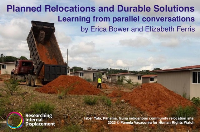 How can we help people find lasting, comprehensive solutions if disasters force them to move? Planned relocations & working towards durable solutions should be considered together, per @EricaRBower and @Beth_Ferris in this exciting new piece: researchinginternaldisplacement.org/short_pieces/p…