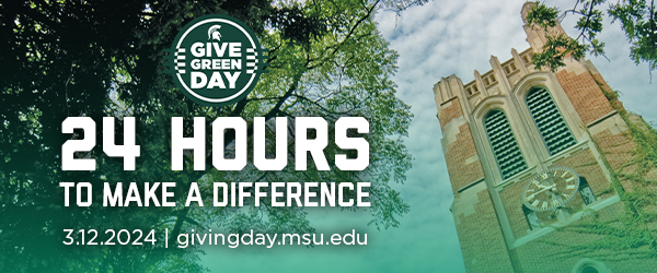 Happy #GiveGreenDay! 💚 Today is a special opportunity to strengthen the future of the Honors College. Every donation counts. Join us in weaving a story of legacy, support, and encouragement for future generations of students: go.msu.edu/8vp