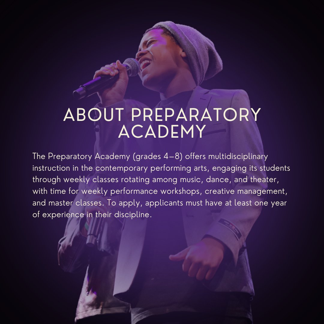 CityMusicBoston's tweet photo. 🎭 Calling all young artists in Boston! Do you love to dance, sing, or act? The Preparatory Academy (grades 4–8) offers multidisciplinary instruction in the contemporary performing arts. Weekly classes in music, dance, and theater await, so apply now! https://t.co/wWbD3k4jE0