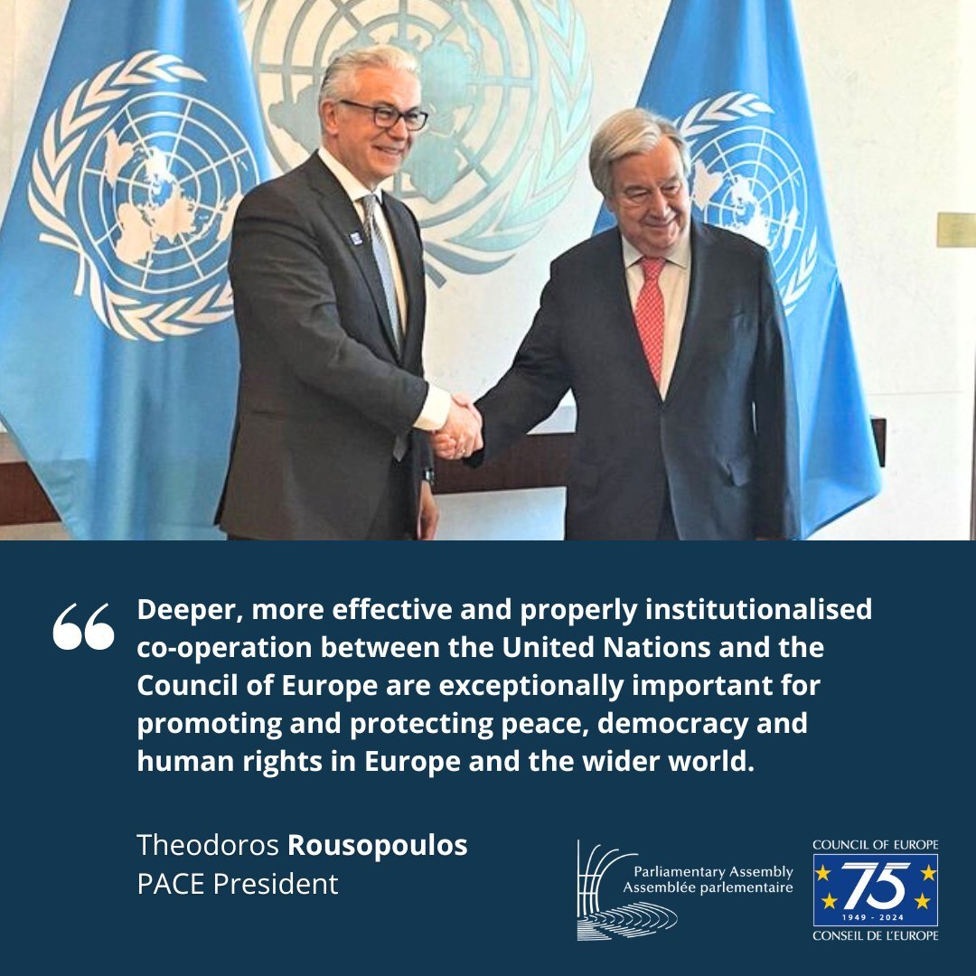 PACE (@pace_news) on Twitter photo The key message from <a href="/PACE_President/">Theodoros Rousopoulos</a> Theodoros Rousopoulos during his meeting with <a href="/UN/">United Nations</a> Secretary General <a href="/antonioguterres/">António Guterres</a> yesterday in New York... The key message from <a href="/PACE_President/">Theodoros Rousopoulos</a> Theodoros Rousopoulos during his meeting with <a href="/UN/">United Nations</a> Secretary General <a href="/antonioguterres/">António Guterres</a> yesterday in New York...
