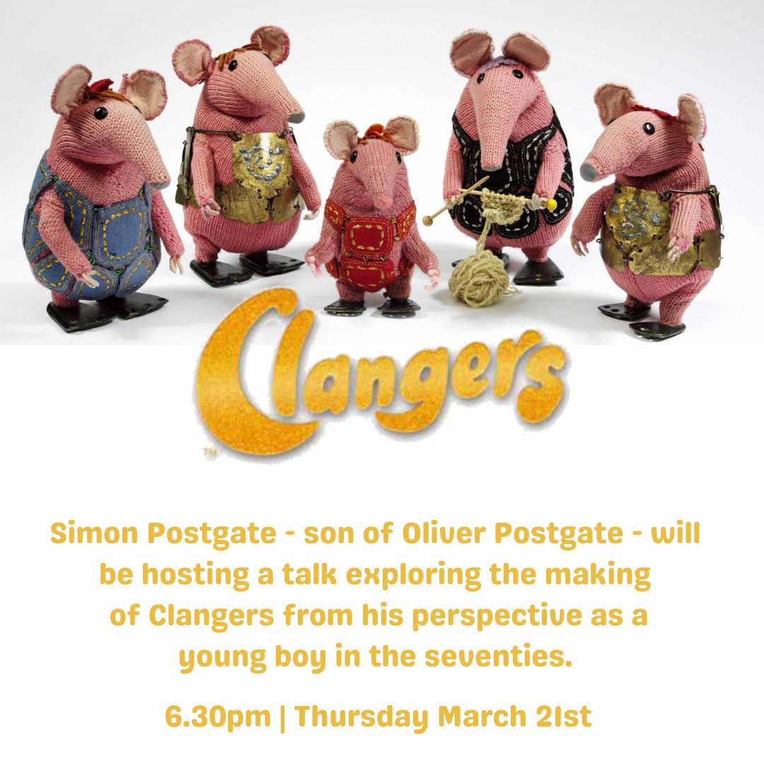 There are 10 tickets left for the Clangers talk that Simon Postgate - son of Oliver Postgate - will be holding at the museum on the 21st of March. Get your tickets now: cartoonmuseum.org/whats-on-event…
