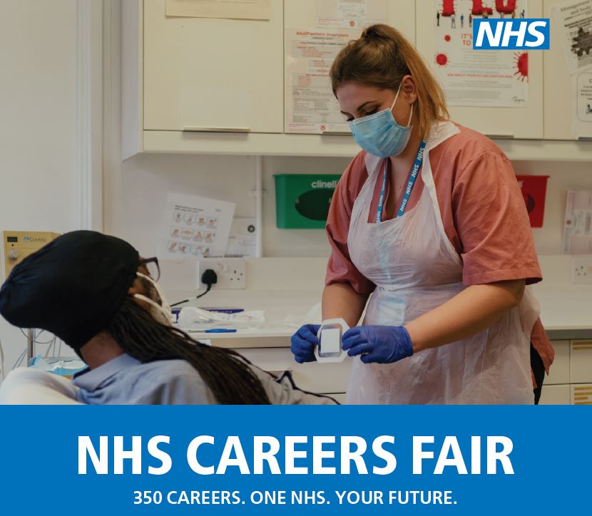 Learn about 350 roles in the NHS at the NHS careers fair at #stevenage Holiday Inn on Thursday 14 March from 10am – supported by @IndeedUK orlo.uk/3hsA0 @JCPBedsAndHerts @sue_hatton1 @HWEICB @MandyKer62 @cubitt_debbie #nhsjobs #hertsjobs #nhscareers