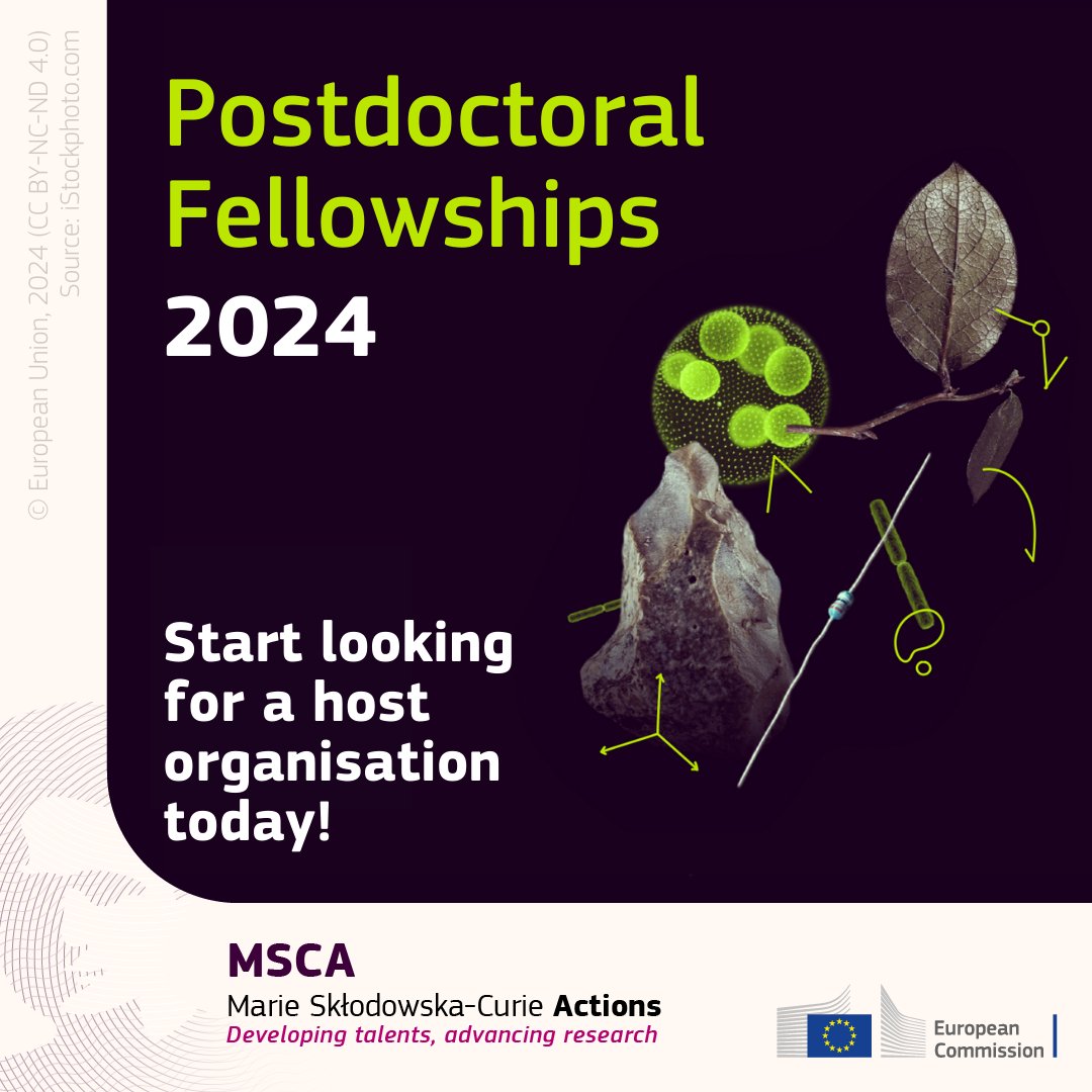 Heads up! The #MSCA Postdoctoral Fellowships 2024 call opens in April. 🔍 Start your journey early by exploring potential host organisations now and gear up to craft the perfect proposal! 🌟 🎓🔬

More info and opportunities this way ➡️ europa.eu/!KJ8XY7