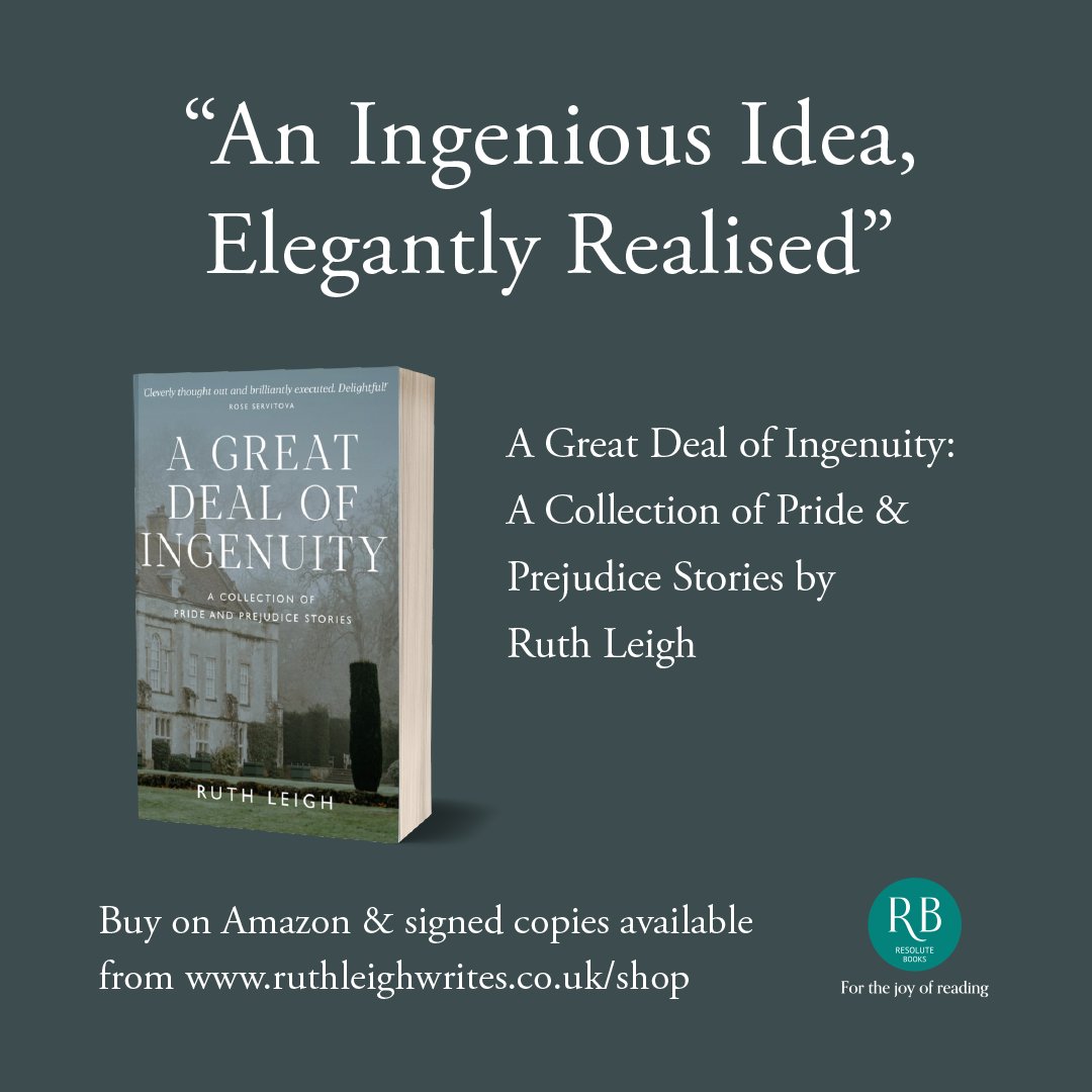 'An Ingenious Idea, Elegantly Realised.' Another ⭐️⭐️⭐️⭐️⭐️ review for Ruth's #JaneAusten-inspired book, A Great Deal of Ingenuity: A Collection of Pride & Prejudice Stories based on nine minor characters from #prideandprejudice. ruthleighwrites.co.uk/shop/a-great-d… #jaff #books #reading