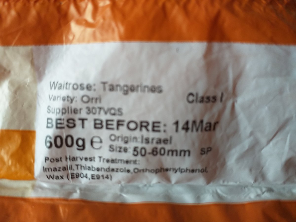 RaggedTP's tweet photo. My sister did a food delivery order for Mum from @waitrose and inadvertently bought genocide tangerines... probably grown on land stolen from indigenous Palestinians ethnically cleansed or murdered to make way for Israeli settlers. Why is Waitrose still supporting genocide? https://t.co/HL6xB6mb77