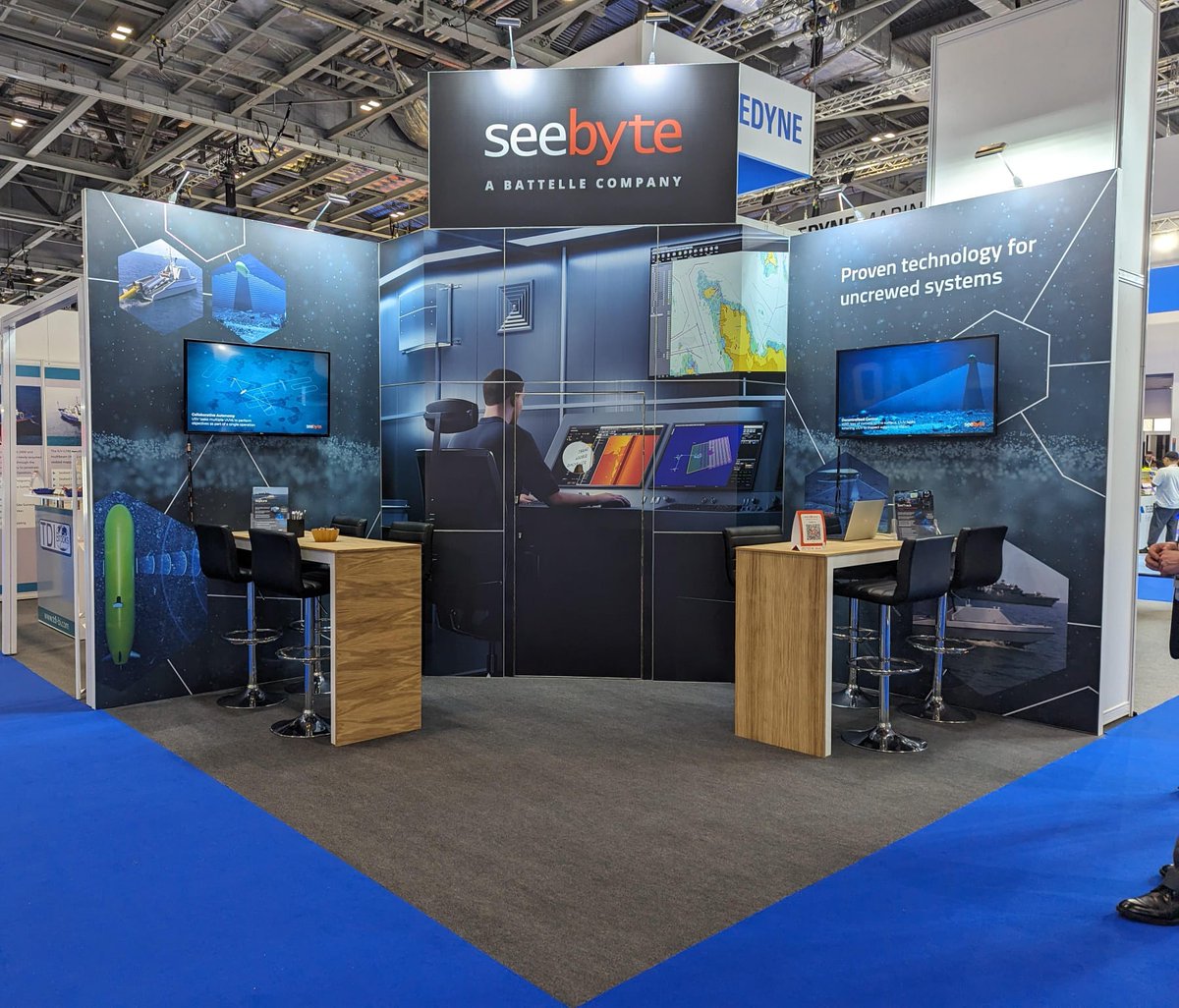 We're really enjoying diversifying our animations into stand designs and now provide this as part of our wider offering. All the best to @seebyte at the @OceanologyIntl this week. #OI24