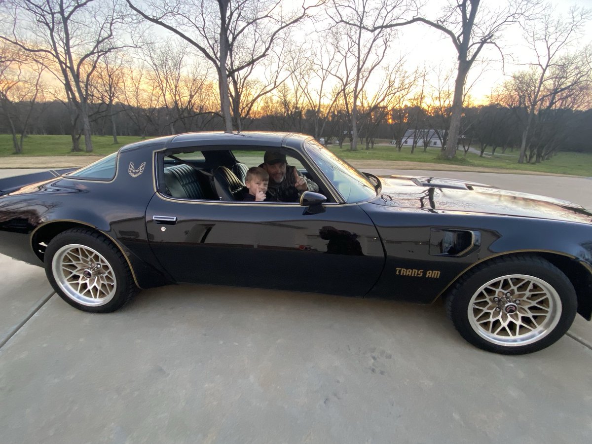 Took Waylon to school in the Bandit! 1977 Trans Am SE. Got a look out for Buford T! #goodtimes