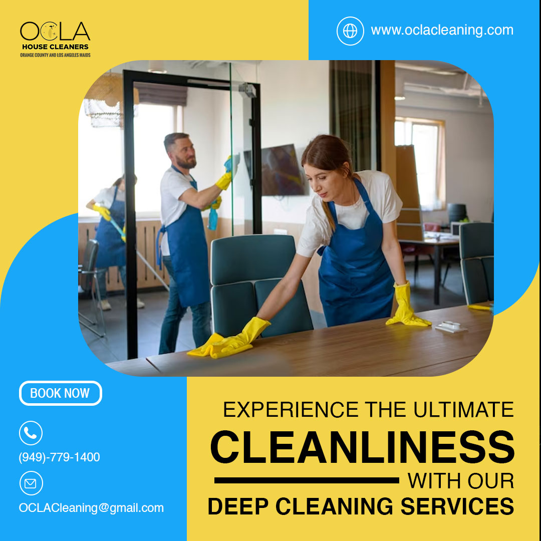 Ready to experience the ultimate cleanliness? Our deep cleaning services will leave your space sparkling, from top to bottom. No more hidden dirt or unspoken germs - just a truly fresh and healthy environment. Book now!
.
Visit- oclacleaning.com
.
#cleaning #CleanUp