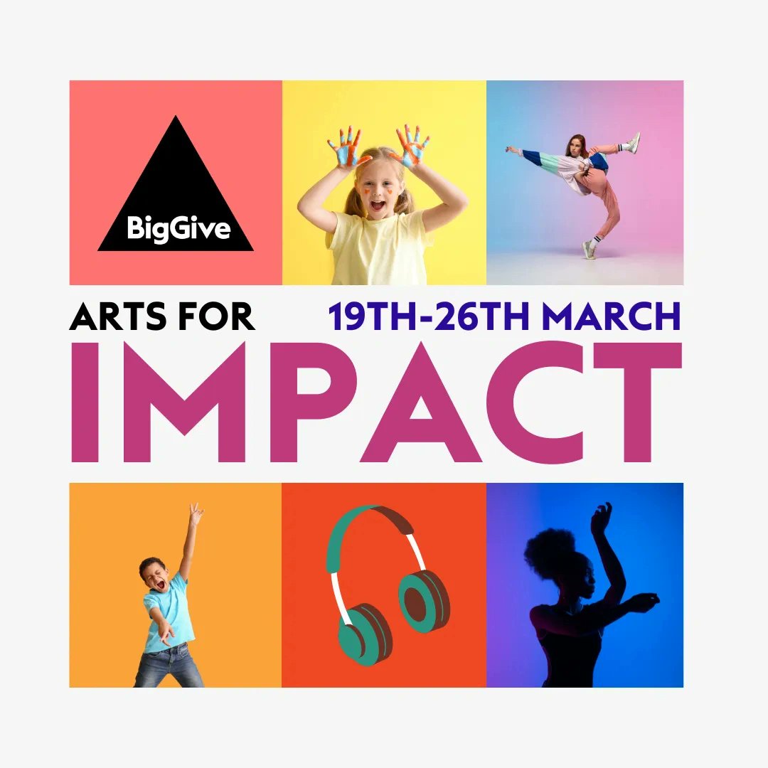 EXCITING NEWS 🤩 We're thrilled to be part of @biggive's #ArtsForImpact campaign, in partnership with @npac_uk The first £2500 of donations will be match-funded, meaning that there is an amazing opportunity for your support to have double the impact. Launches midday on Tue 19 Mar