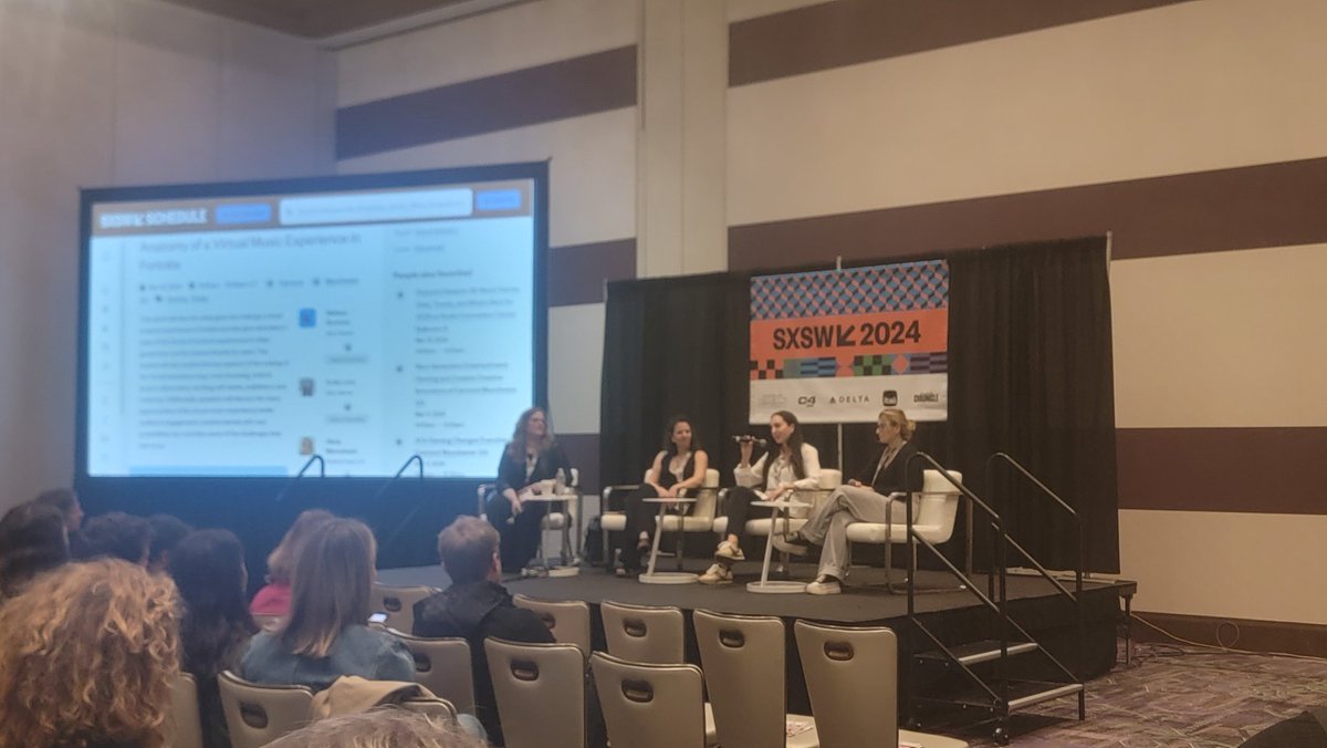 I'm excited for this all female panel featuring <a href="/EpicGames/">Epic Games Store</a> staff talking about virtual music experiences. #sxsw #interactive