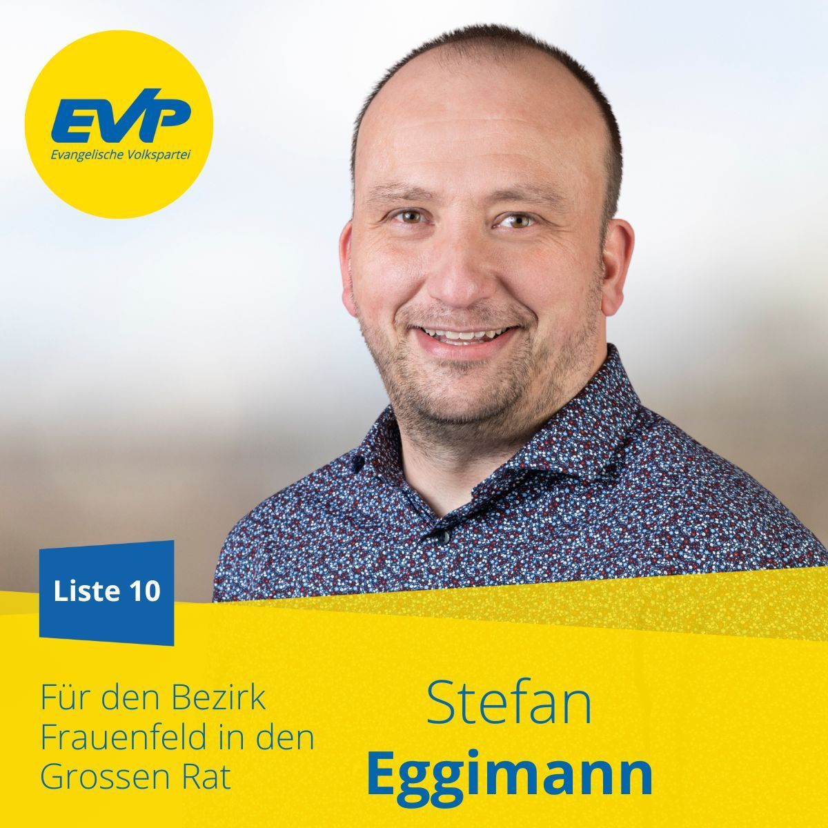 Stefan Eggimann
Am 7. April 2024 für den Bezirk Frauenfeld in den Grossen Rat

evp-frauenfeld.ch/wahlen/grossra… 

#thurgau #kantonsrat #grosserrat #krtg24 #grtg24 #wahlen2024 #grossratswahlen24 #evp #wahltg24 #grosserrattg #jedestimmezählt #frauenfeld