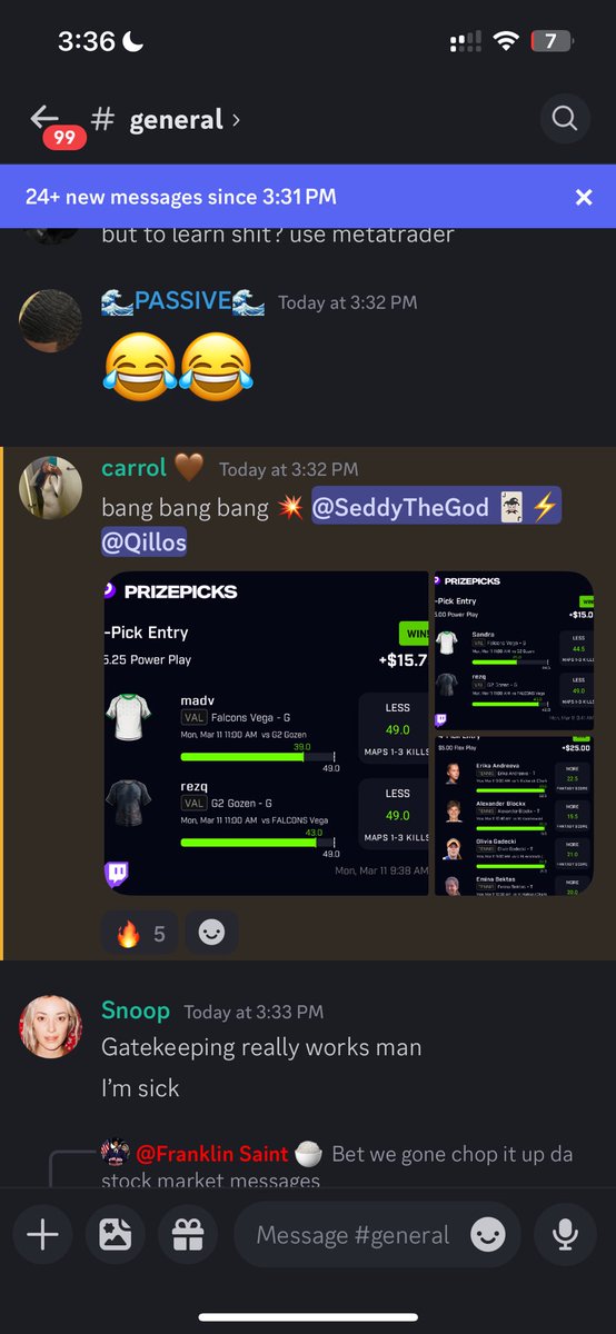 SeddyTheGod's tweet photo. You want a good esports capper? My new discord just opened up. Only 7.99 if you don’t make your money back then you get your money back 💯 

https://t.co/mKPgkxOWvo

#prizepicks #esports #discord #esportsslips https://t.co/9Afq2JnIGO