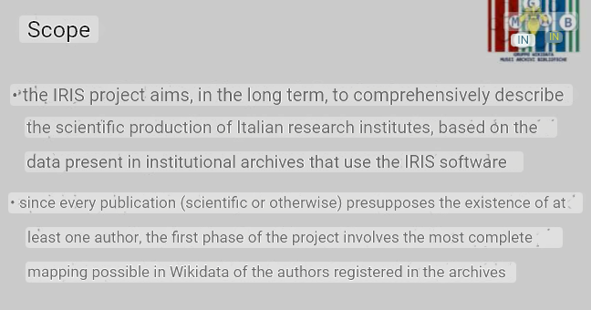 espejolento's tweet image. The IRIS project of the @Wikidata Group for Museums, Archives and Libraries aims to connect authors whose publications are in the open-access IRIS archives of Italian universities to Wikidata.
📺youtu.be/1J9Rw0SqWsM?fe…
🔗wikidata.org/wiki/Wikidata:…
@WikidataI, @WikimediaItalia