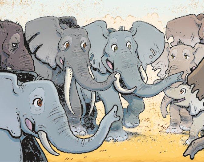 HAPPY BOOK BIRTHDAY to Science Comics: Elephants, out TODAY! @falynnk and I worked hard on this book, and we are so excited to bring it to you! Aaoooo! RUMBLE!!! 🐘🐘🐘