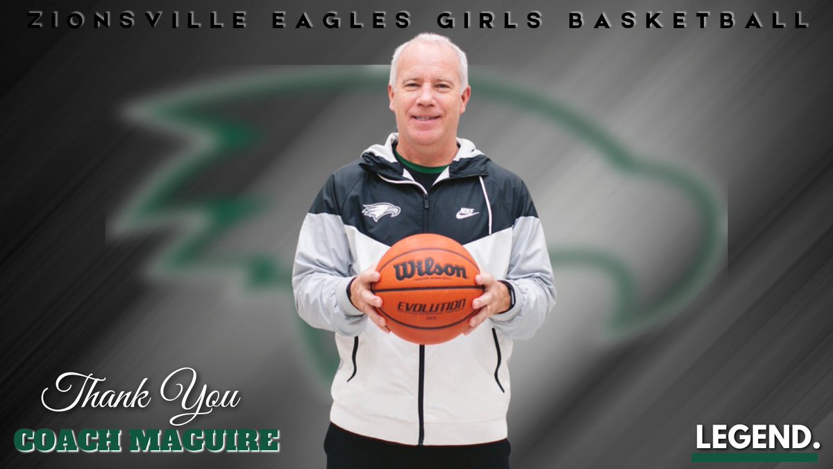 ZCSeagles's tweet photo. 🏀 GIRLS BASKETBALL 🏀  After 22 years, Coach Andy Maguire is stepping down as the leader of @ZionsvilleGBB .  @coachamaguire embodies everything that is good and honest, and we have all benefited from his excellence.  Enjoy your retirement Coach Maguire...job well done sir!! https://t.co/ntOYkZydyh