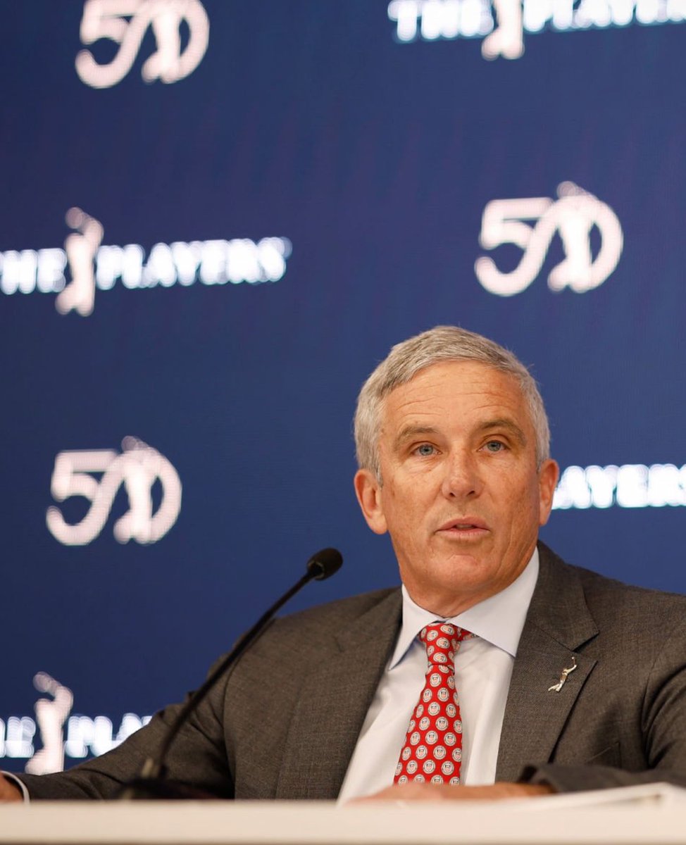 NUCLRGOLF's tweet photo. 🚨Jay Monahan says the board is unified and that he’s the right person to lead the PGA TOUR: "I am the right person to lead us forward. I know that. I believe that in my heart."

Do you agree with Jay? https://t.co/bGyYQ3Qadg