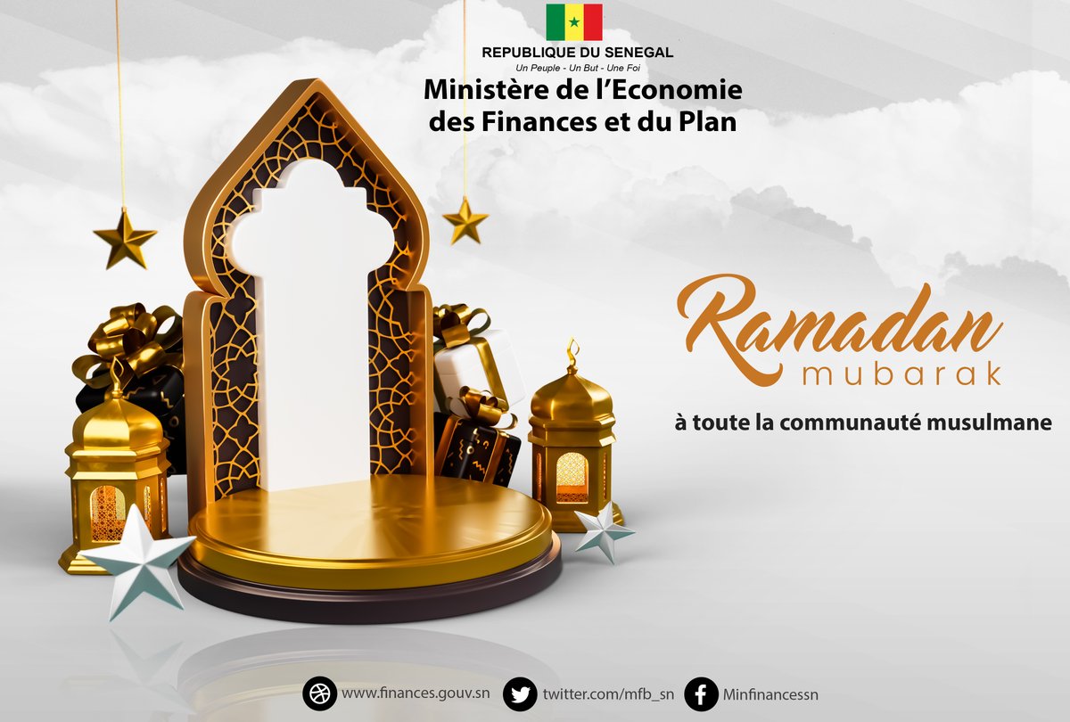 Le Ministère des Finances et du Budget vous souhaite un bon Ramadan. Que Dieu, en ce mois béni, accepte notre jeûne, nous comble de sa clémence et de sa miséricorde. Amen #MFB #kebetu #Team221 #RamadanKareem