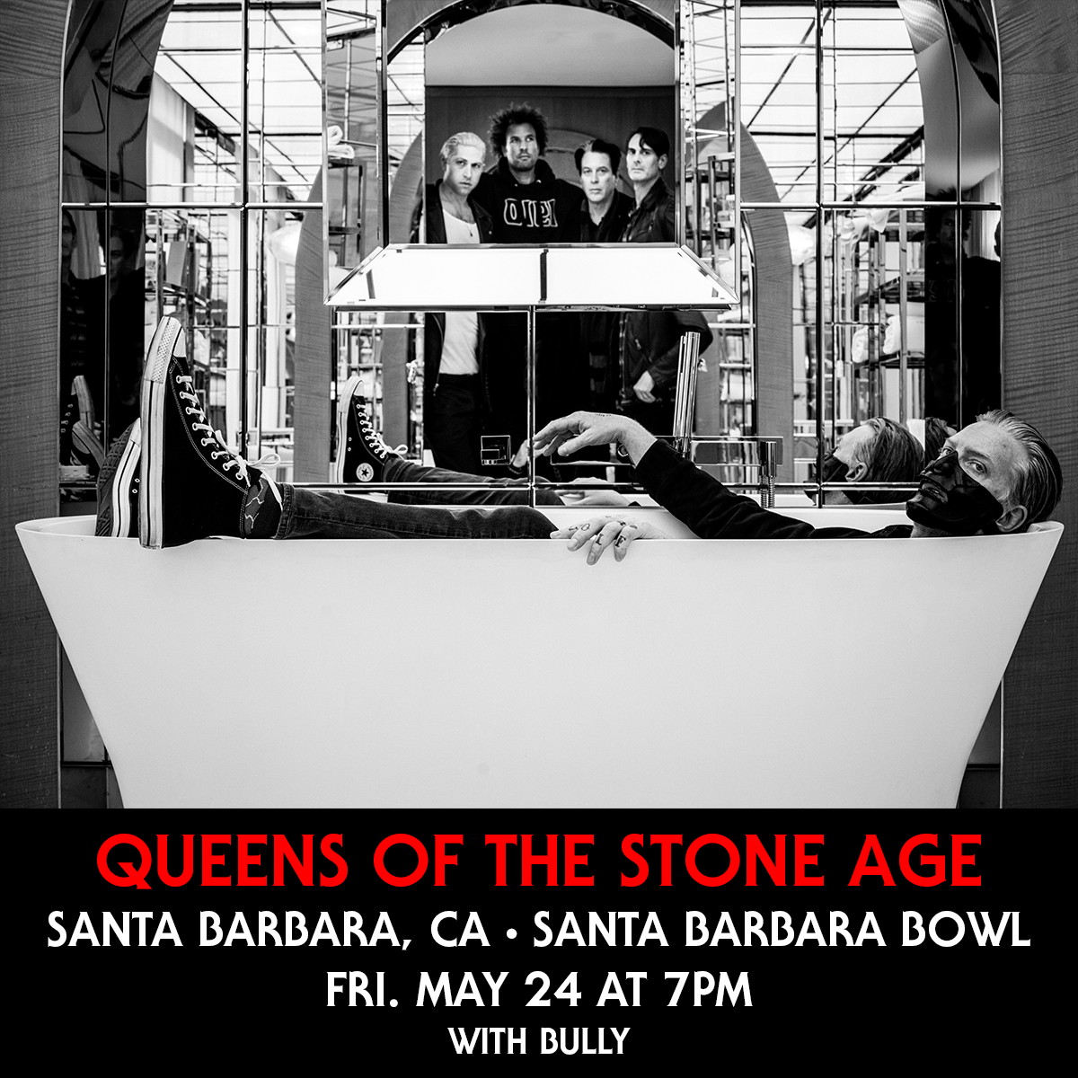 📣 Announcing: @qotsa 'The End is Nero Tour' @Sbbowl on 5/24! W/ special guest @BUlly 🎟️ Tix on sale: 3/15 @ 10am 🎟️Buy yours at the Bowl Box Office or on SBBowl.com 🎶 Bowl news & info: sbbowl.com #SantaBarbaraBowl #SBBowl #SBBowlSeason2024