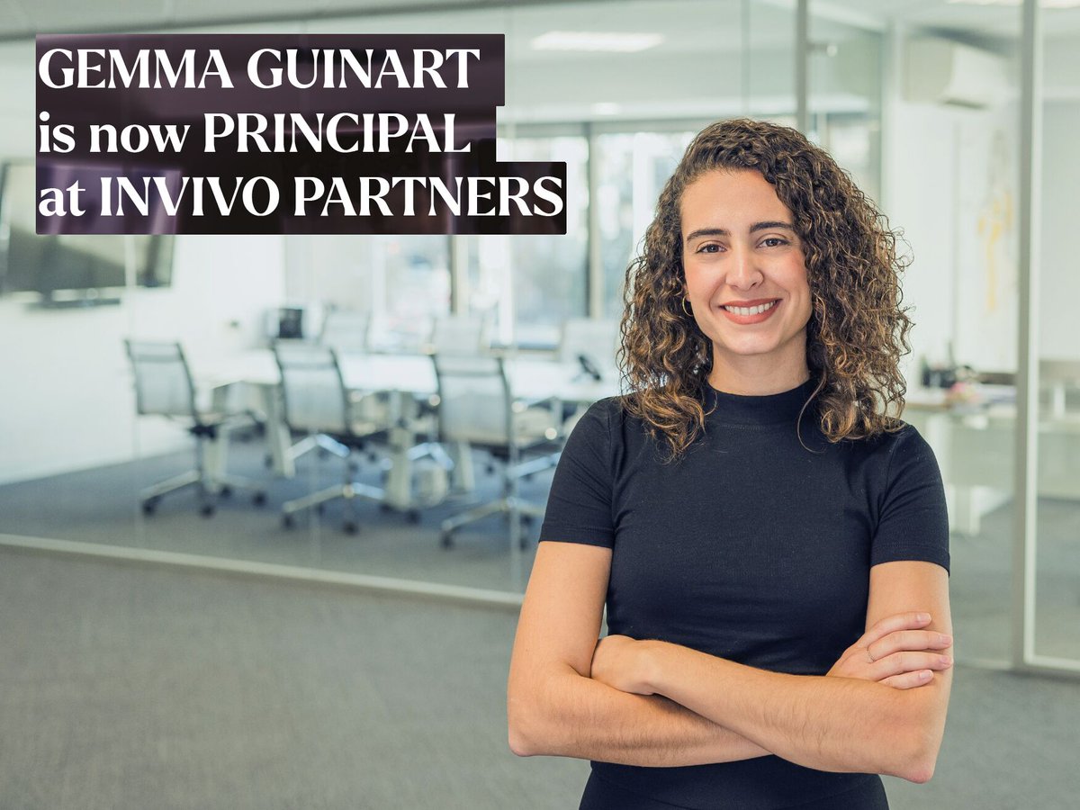 Invivo Partners (@invivopartners) on Twitter photo Big News!
Thrilled to announce <a href="/gemmagnrt/">Gemma Guinart</a> Gemma Guinart Mola's promotion to Principal at Invivo Partners! After years of great work, she's now set to lead with excellence.
Congrats, Gemma! Big News!
Thrilled to announce <a href="/gemmagnrt/">Gemma Guinart</a> Gemma Guinart Mola's promotion to Principal at Invivo Partners! After years of great work, she's now set to lead with excellence.
Congrats, Gemma!