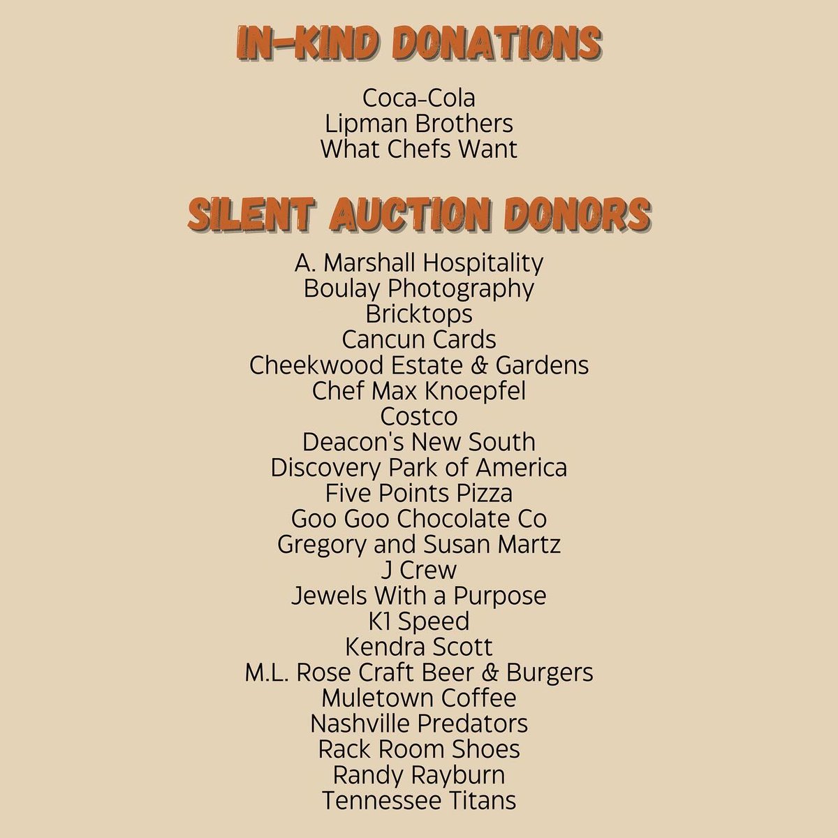 Many thanks to all our sponsors, vendors, guests, and volunteers! It takes all of you to make the evening a success. Because of your unwavering support, we raised $119,735! Your generosity will help thousands of students get one step closer to the finish line.
 
#TNFlavors