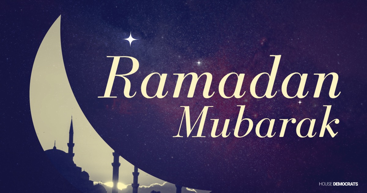 For my constituents who are observing Ramadan, I wish them a Ramadan Mubarak. May your Ramadan be a peaceful time of spiritual reflection.