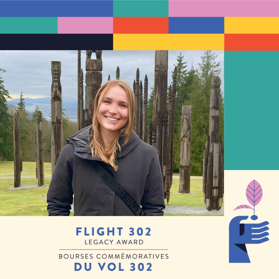 univcan's tweet photo. Passionnée par la conservation des océans, Helena Debus aspire à entamer une maîtrise à la @SFU. Elle souhaite honorer la mémoire des victimes du vol 302 en travaillant pour les @UN sur des initiatives environnementales et humanitaires afin de créer un avenir durable. 🌱 #vol302 https://t.co/TEzmNyNQ5h