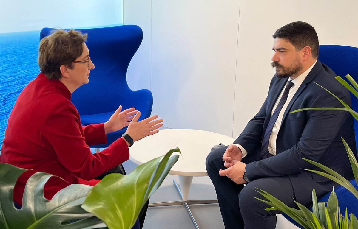 Bundesbauministerin Klara Geywitz und ihr französischer Amtskollege Guillaume Kasbarian.