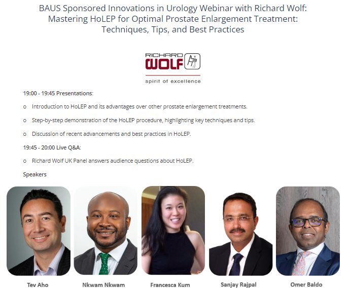 BAUS (@bausurology) on Twitter photo Register now for the BAUS Sponsored Innovations in Urology Webinar with Richard Wolf: Mastering HoLEP for Optimal Prostate Enlargement Treatment: Techniques, Tips and Best Practises
19:00 Monday 25 March 2024
ow.ly/wOpx50QR2kT
<a href="/RichardWolfUK/">Richard Wolf UK Ltd</a> Register now for the BAUS Sponsored Innovations in Urology Webinar with Richard Wolf: Mastering HoLEP for Optimal Prostate Enlargement Treatment: Techniques, Tips and Best Practises
19:00 Monday 25 March 2024
ow.ly/wOpx50QR2kT
<a href="/RichardWolfUK/">Richard Wolf UK Ltd</a>