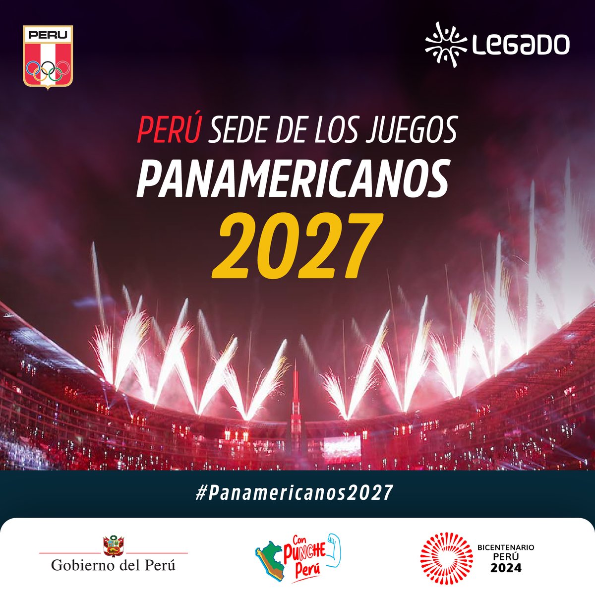 ¡👏 Se logró! Lima será la sede de los Juegos #Panamericanos2027 🎉 Una oportunidad para mostrar al mundo la grandeza de nuestra ciudad y el espíritu deportivo de nuestra gente.