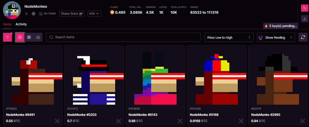 Question: how can one claim to be a part of the crypto culture and a believer in Bitcoin without having a Laser-Eye (149 out of 10k) @nodemonkes 

Doesn't this floor structure look interesting?

#SendNodes #OrdinalsNFT #NFTs #luxurygoods