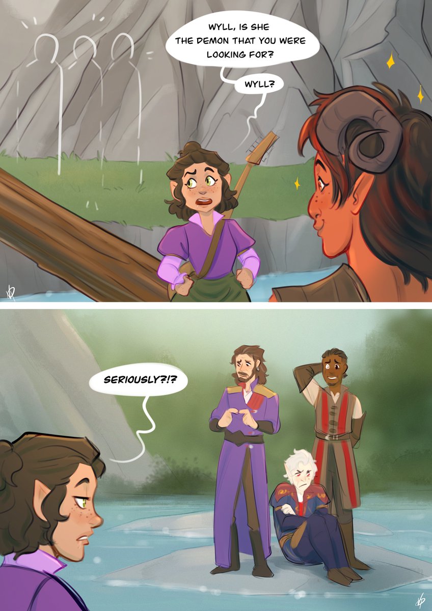 Why do they always get stuck on that rock?🙃 #bg3art #BaldursGate3 

I swear i know how to draw… I'm just very busy lately!